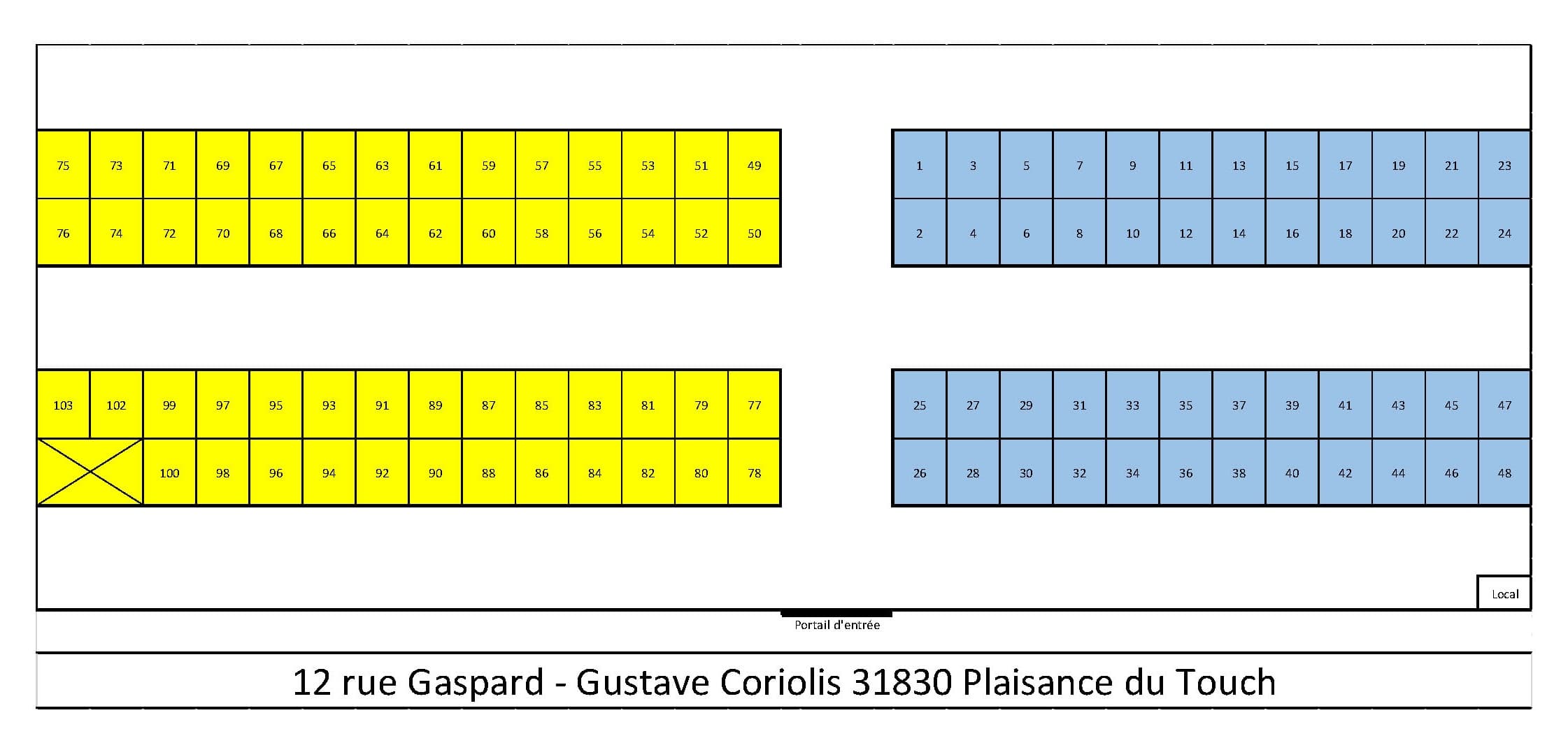 Plans du parc de stockage